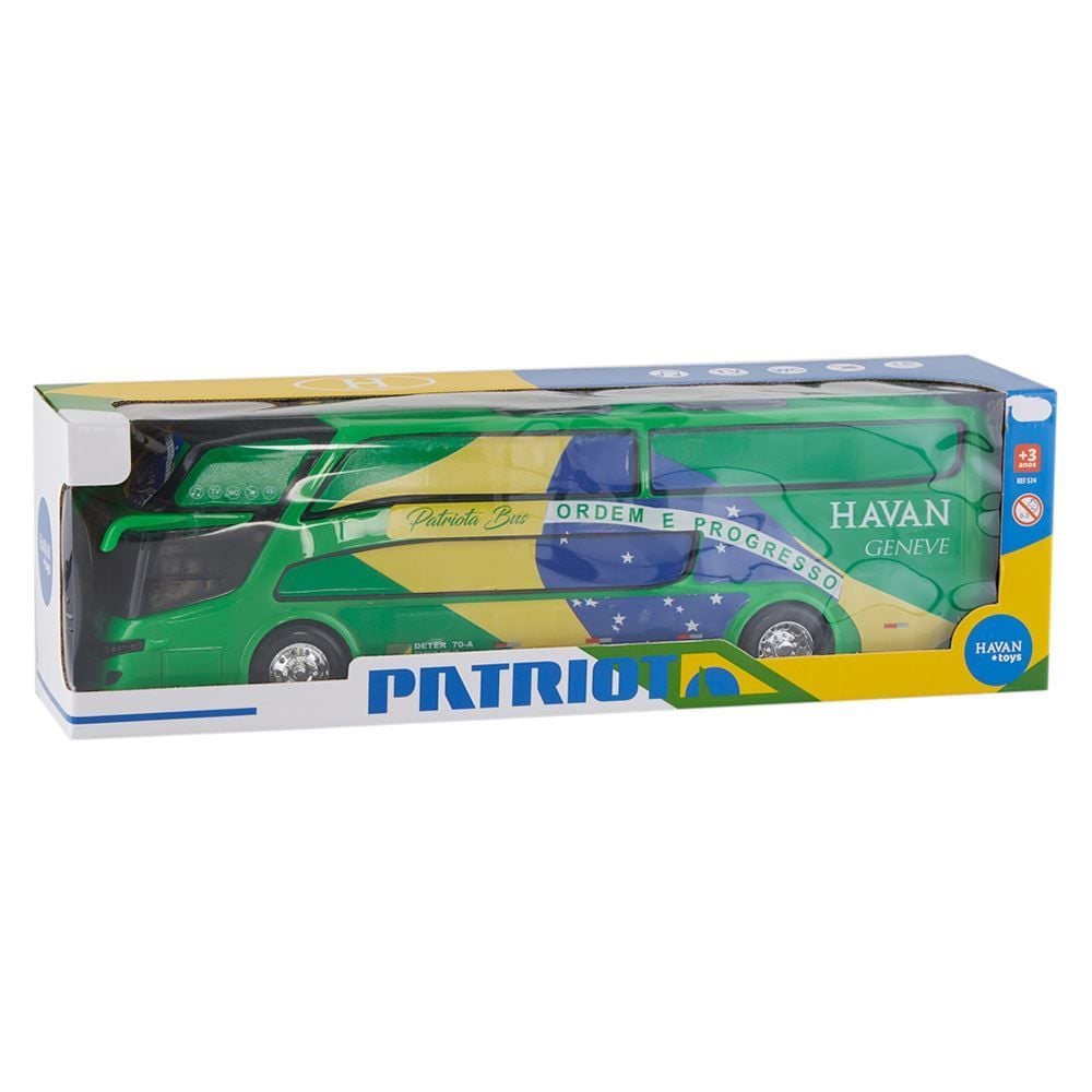 Ônibus Com 2 Andares Patriota Havan Toys - 524