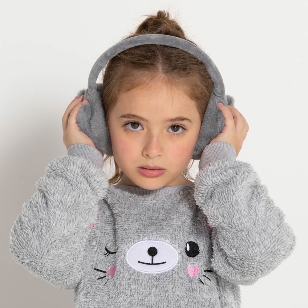 Orelhinha Protetora Infantil Tamanho Único Marmelada - CINZA CLARO U