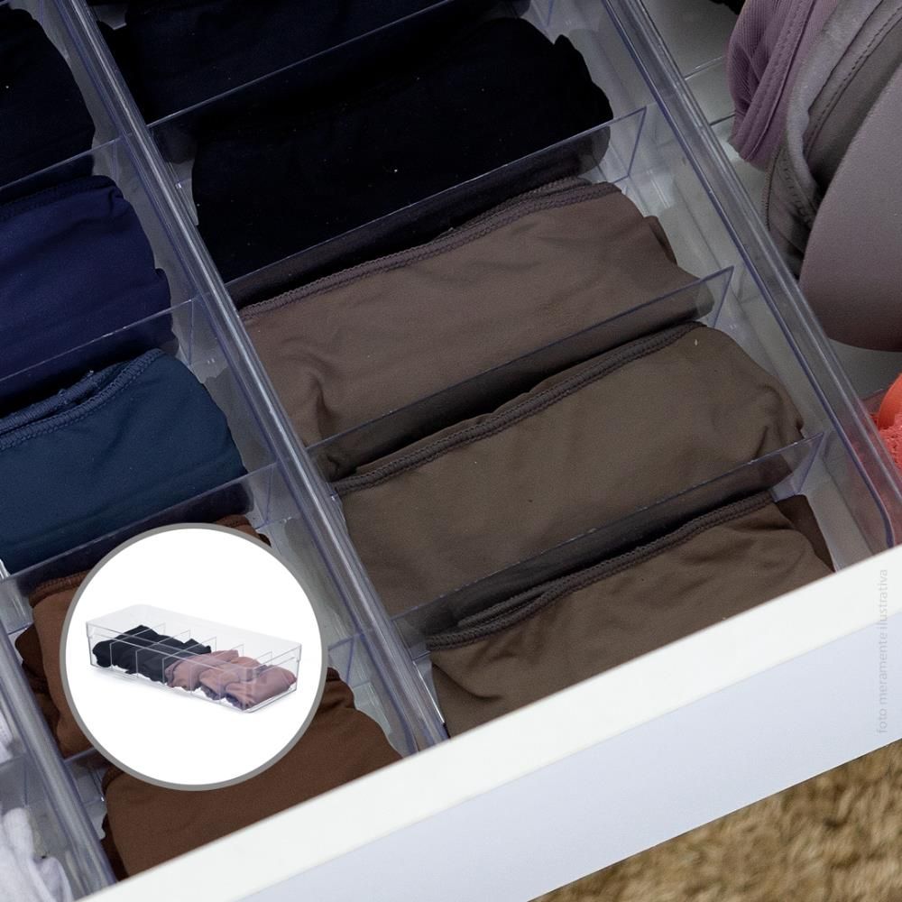 Organizador De Gavetas Colméia Cristal Arthi 3 Litros - Transparente