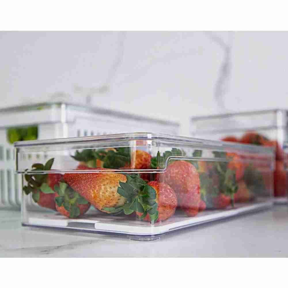 Organizador De Geladeira Martiplast Ou Clear Fresh 2,8 Litros - Natural