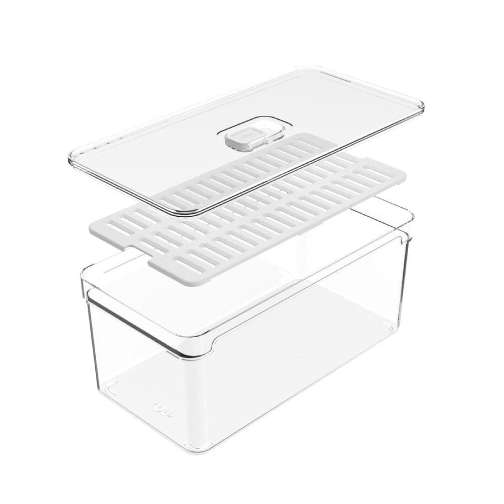 Organizador de Geladeira Martiplast Ou Clear Fresh 5 Litros - Transparente 