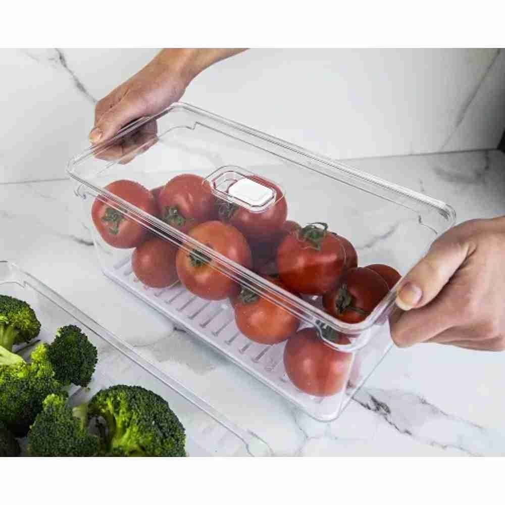 Organizador De Geladeira Martiplast Ou Clear Fresh 5 Litros - Transparente 