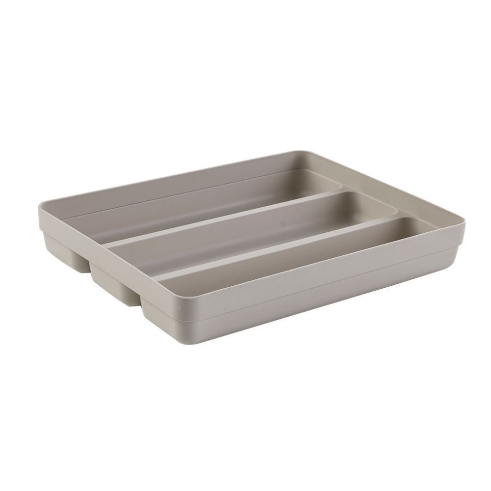 Organizador De Talheres 3 Divisórias Logic Ou - Bege Fechado