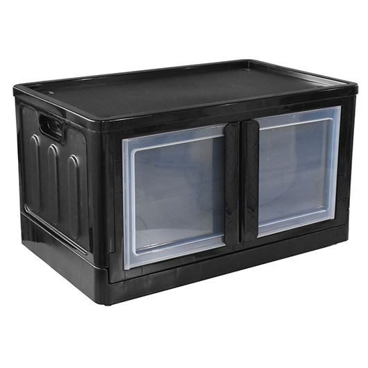 Organizador Dobrável Porta Dupla Preto 75 Litros