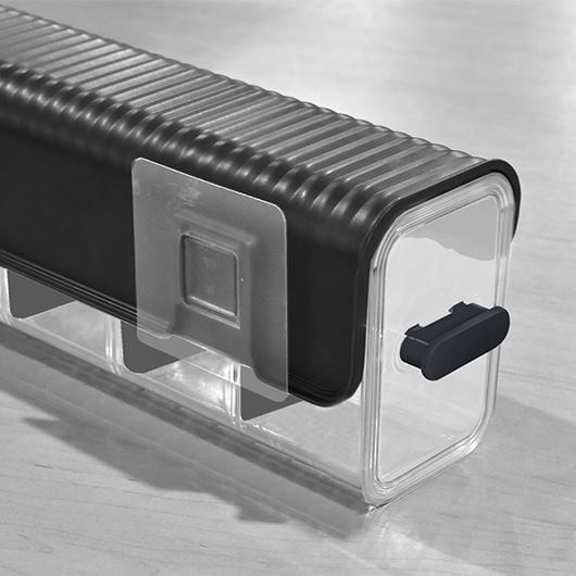 Organizador Multiuso Tipo Gaveta Transparente Com Tampa Preta