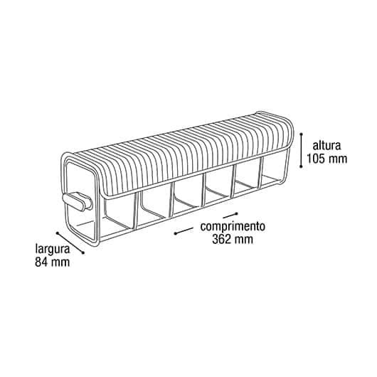 Organizador Multiuso Tipo Gaveta Transparente Com Tampa Preta