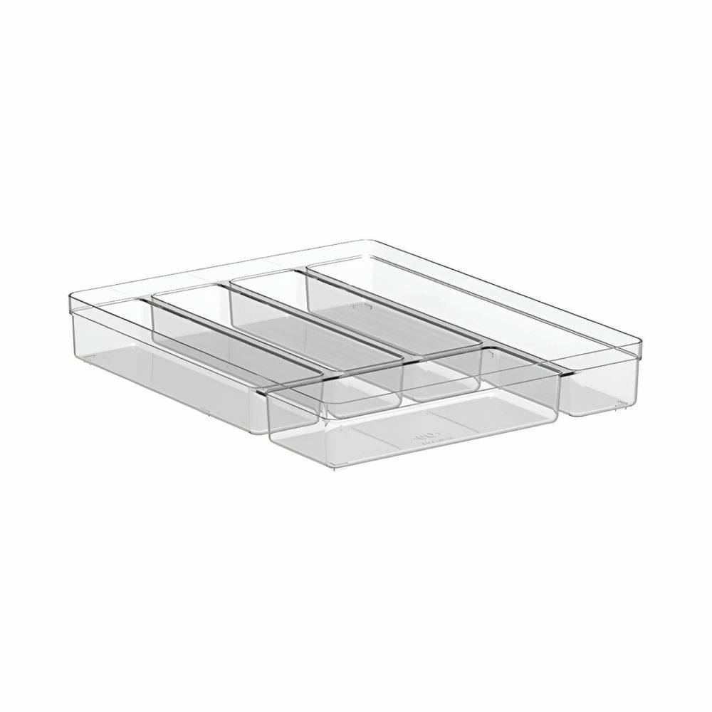 Organizadores De Talheres 5 Seções Clear Natural Ou