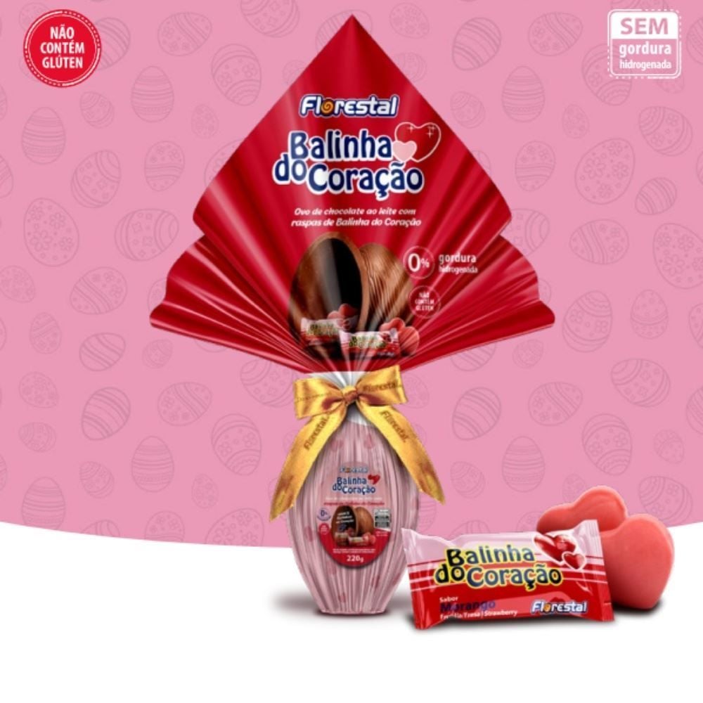 Ovo de Páscoa Ao Leite Balinha do Coração Florestal - 220g