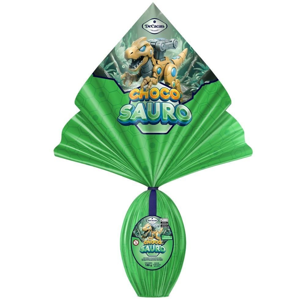 Ovo de Páscoa Ao Leite Choco Sauro 180G - DeCacau