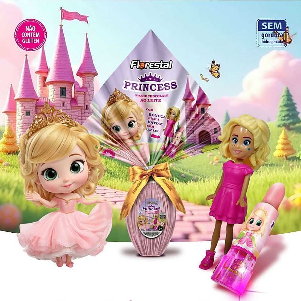 Ovo de Páscoa Ao Leite Princess Florestal - 130g
