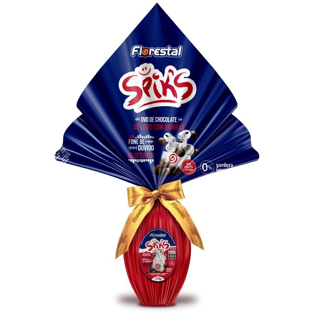 Ovo de Páscoa Spiks com Fone Bluetooth Florestal - 150g