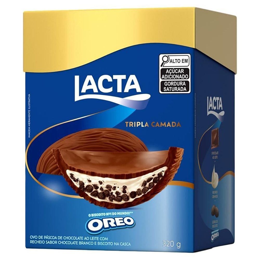 Ovo de Páscoa Oreo Tripla Camada Lacta - 320g