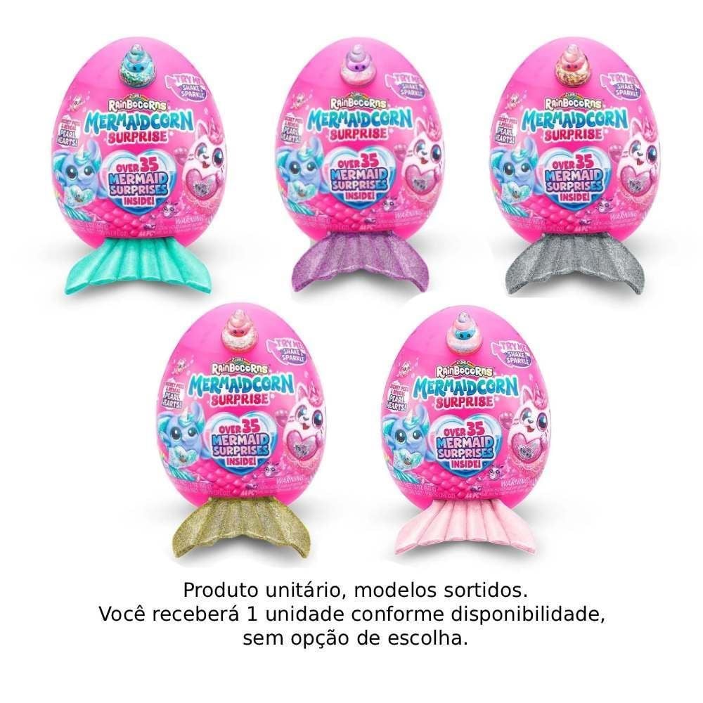 Ovo Surpresa Pelúcia Rainbocorns Sereia Série 7 Fun - Sortido