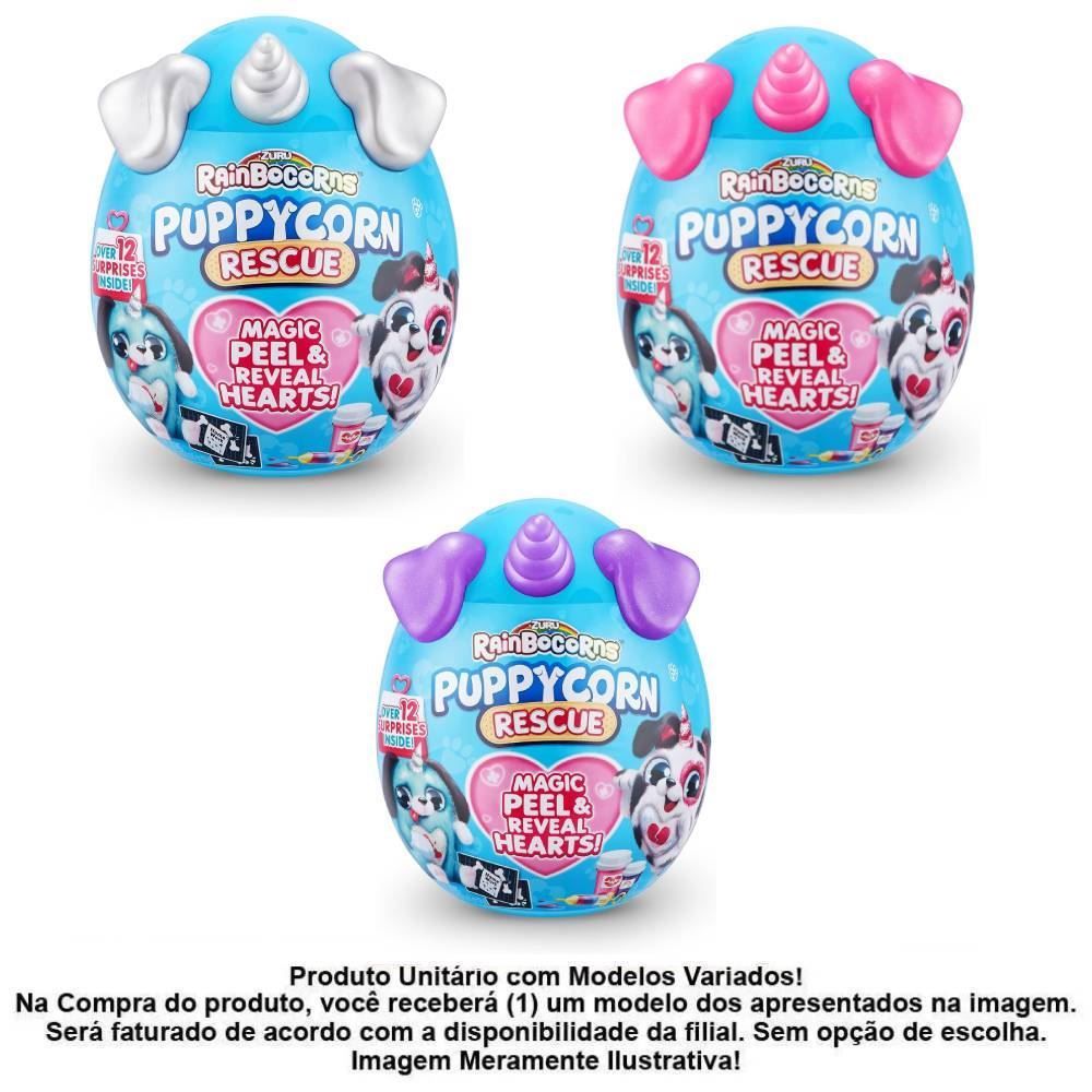 Ovo Surpresa Rainbocorns Puppycorn Azul Fun - F0221-2