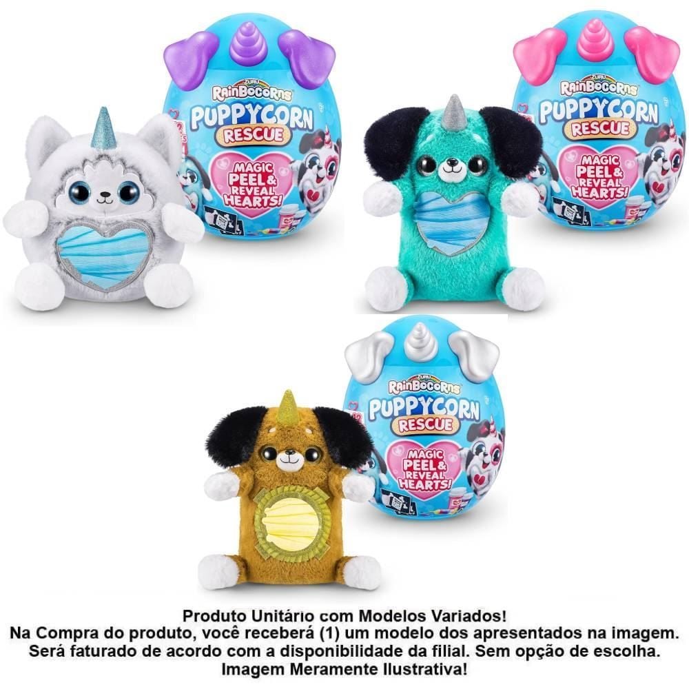 Ovo Surpresa Rainbocorns Puppycorn Azul Fun - F0221-2