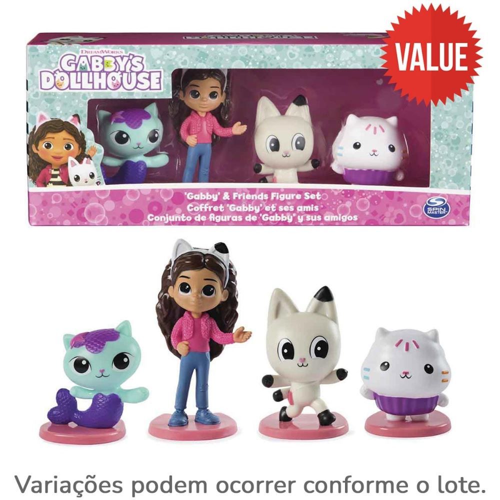 Pack com 4 Mini Figuras, Gabbys Dollhouse, Sunny