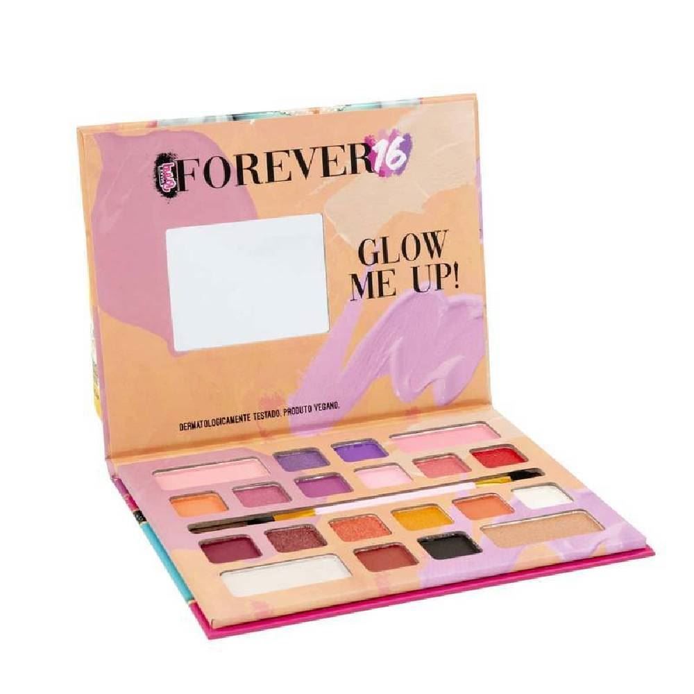 Paleta De Maquiagem Infantil Forever 16 Glow Polibrinq - MK85