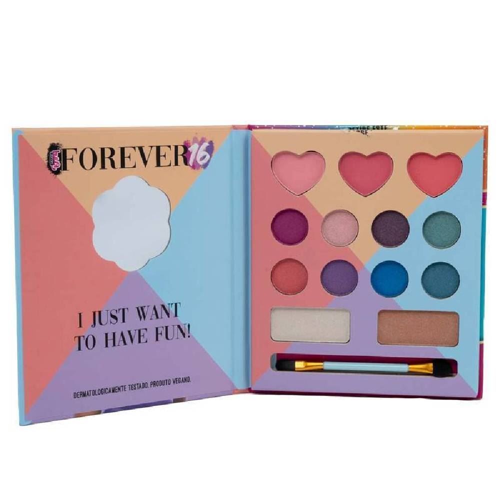 Paleta De Maquiagem Infantil Forever Basic Polibrinq - MK83