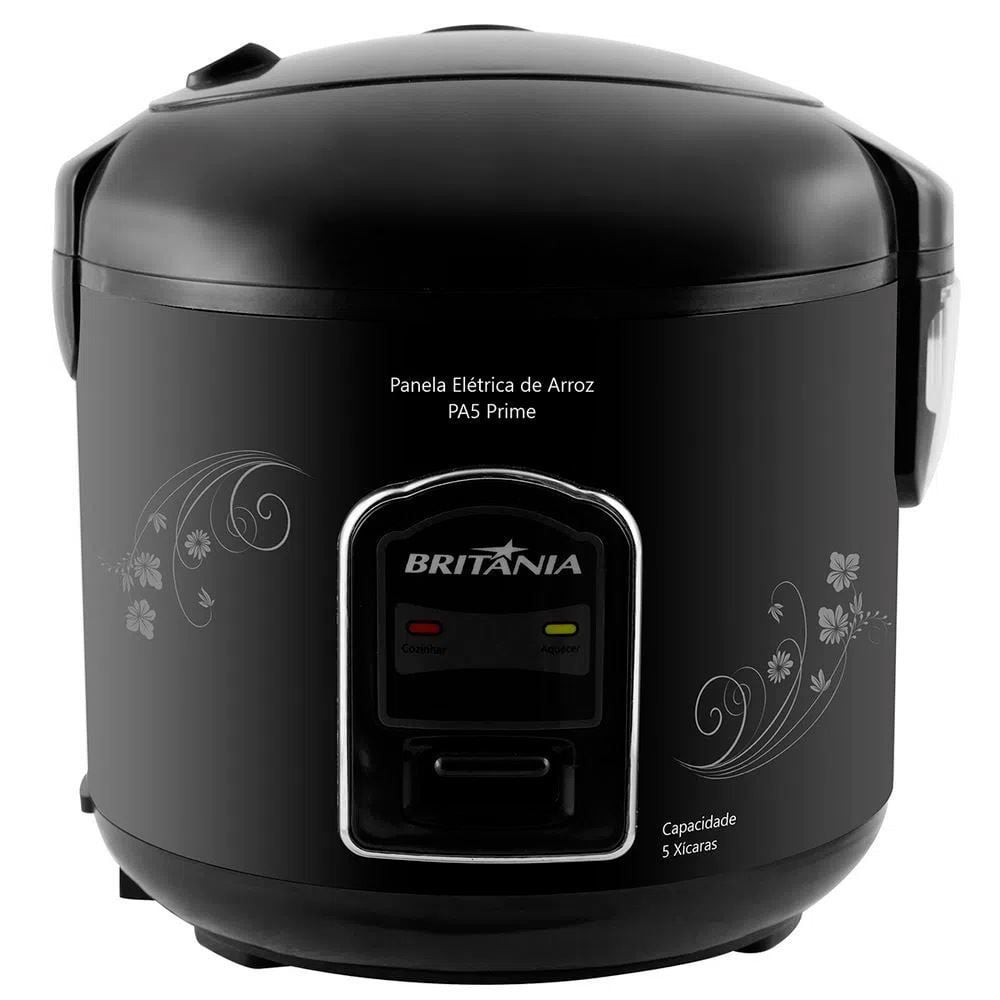 Panela Elétrica de Arroz 5 Xícaras Britânia Prime Preta PA5
