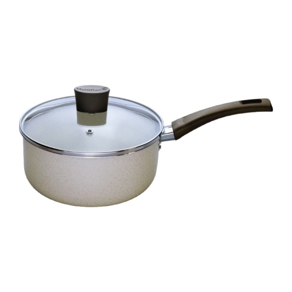 Panela Antiaderente Eko Multiflon 18 Cm - Bege