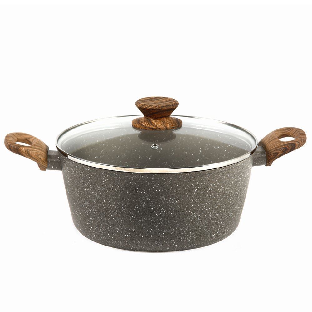 Panela Caçarola De Alumínio Com Revestimento Cerâmico Cook Grafito Mimo Style 3,8L - Grafite