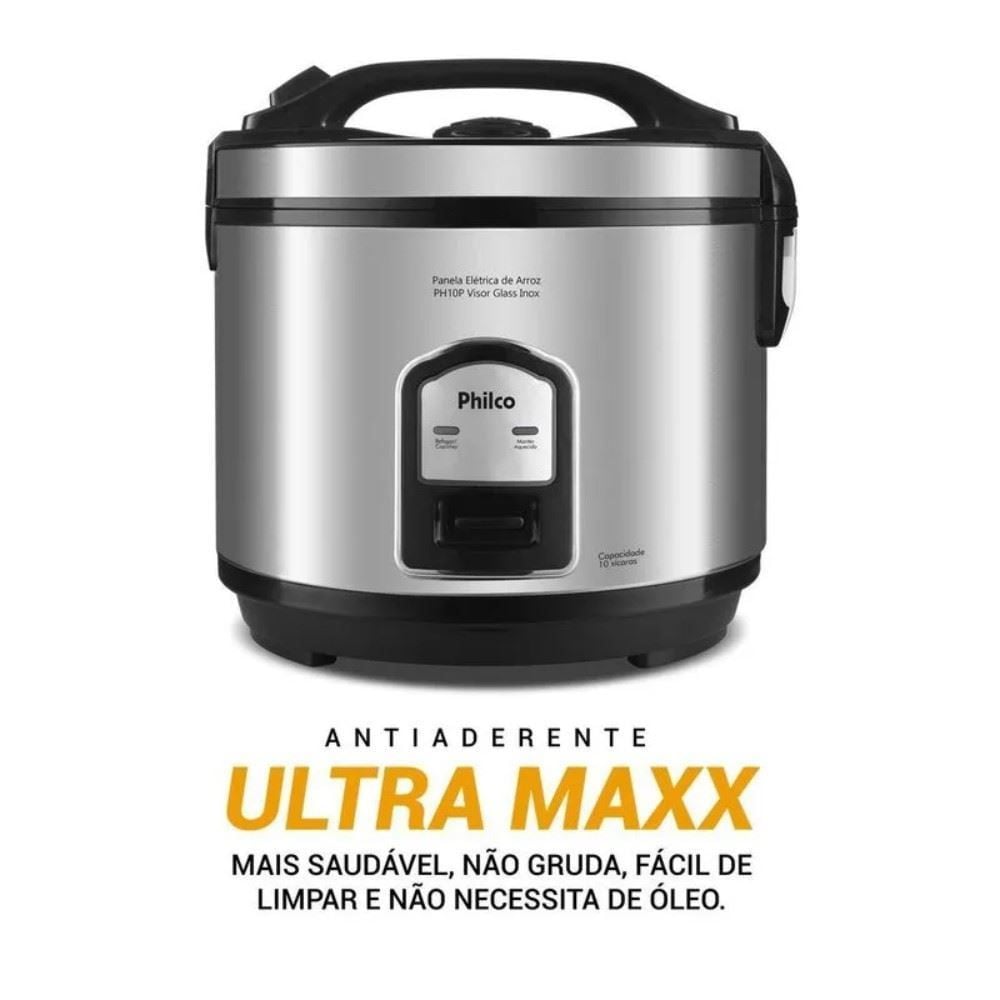 Panela de Arroz Elétrica Philco PH10P Visor Glass 
