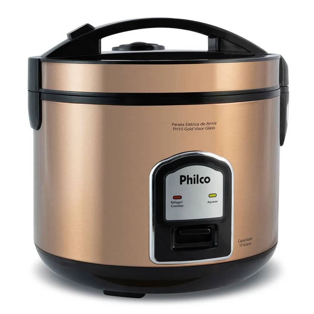 Panela de Arroz Philco 4 Litros Gold Visor Glass PH10