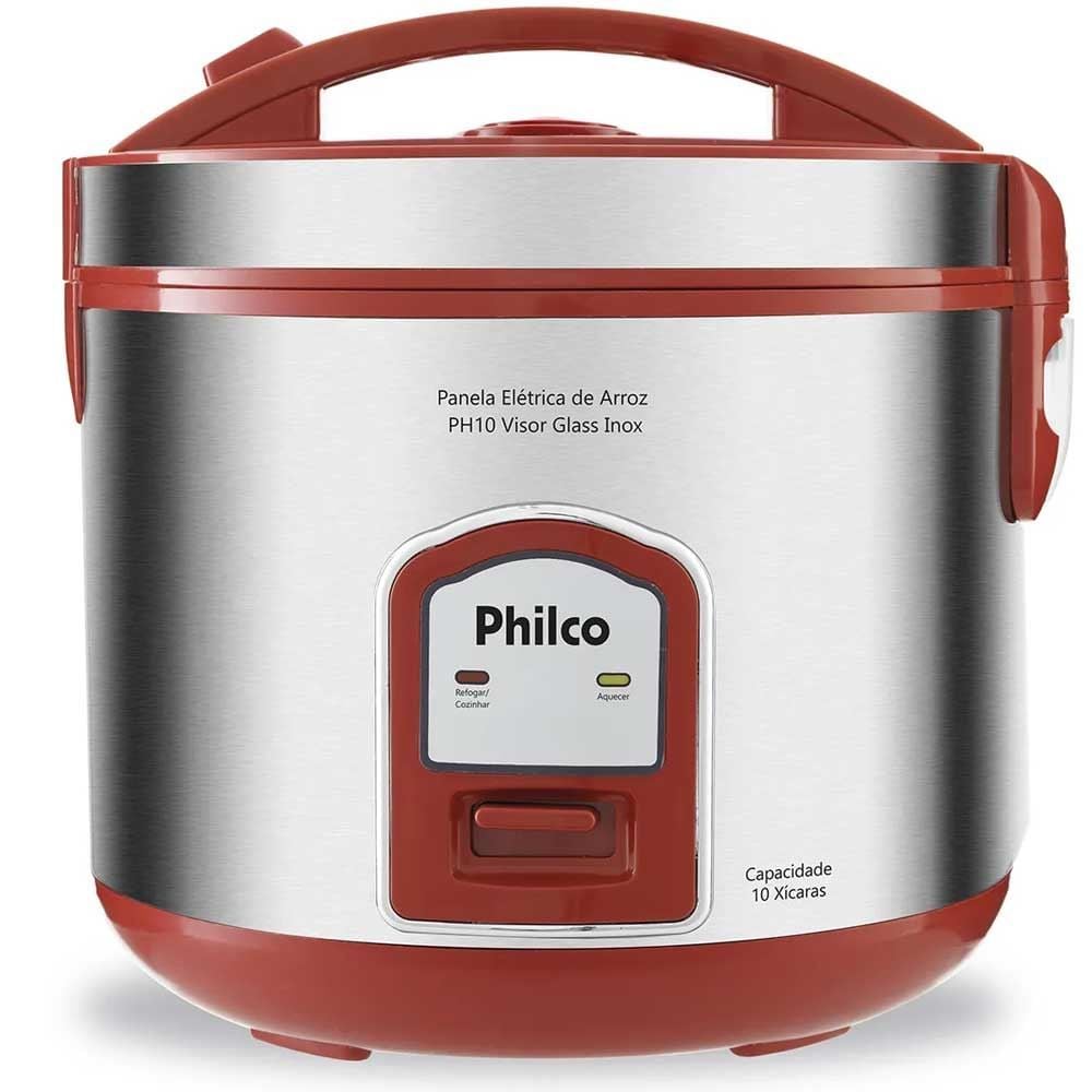 Panela de Arroz Philco PH10V com Visor Glass Inox