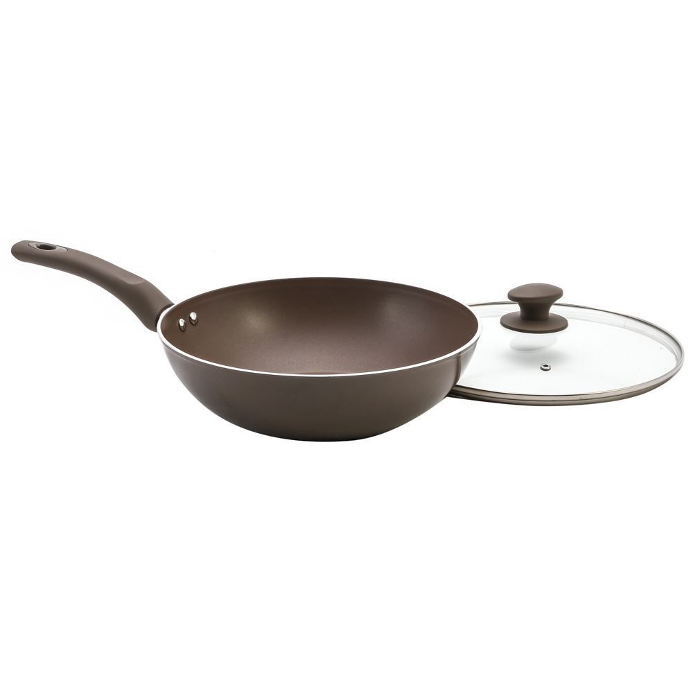 Panela Wok Com Tampa De Alumínio Indução Optima Havan Casa 3,5 L - Camurça