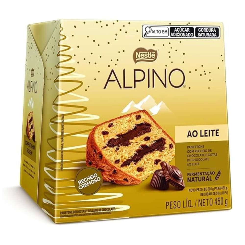 Panettone Alpino Chocolate Ao Leite Nestlé - 450g
