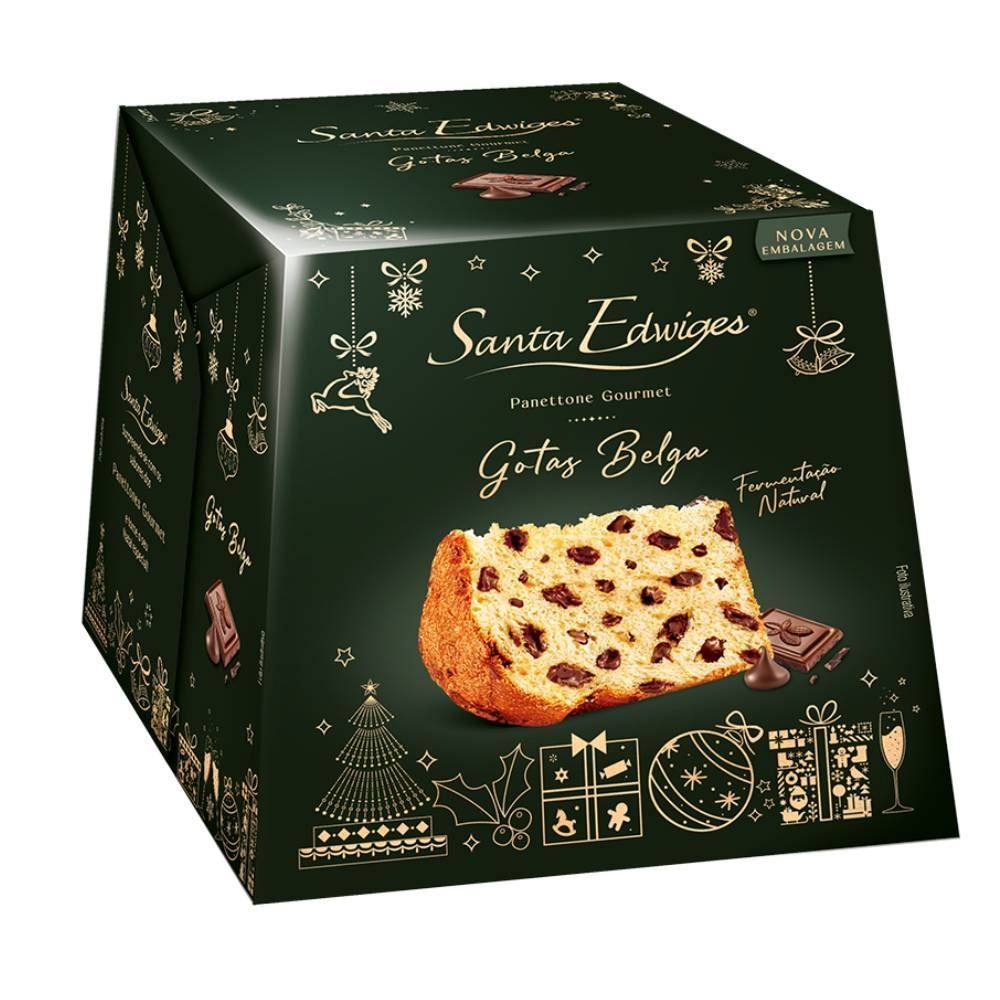 Panettone Gourmet Com Gotas Belga Santa Edwiges - 400g