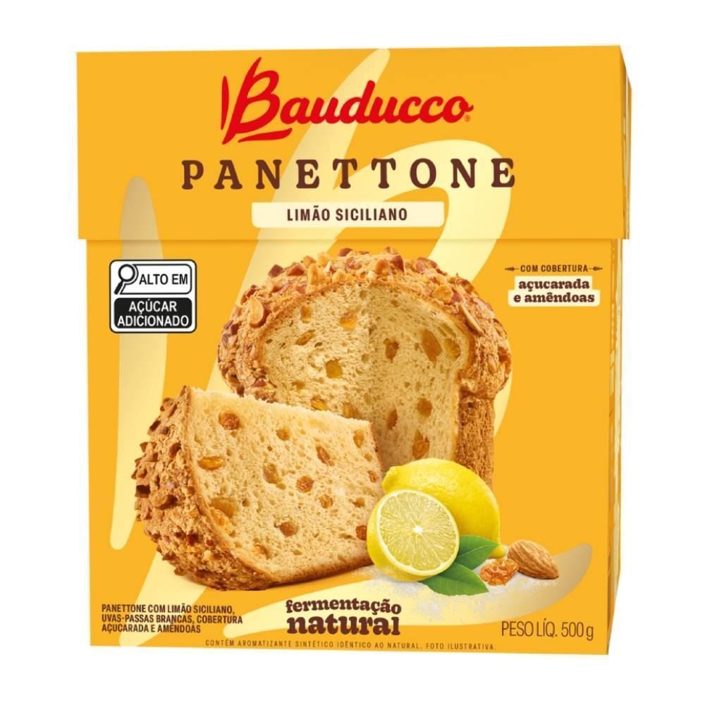 Panettone Speciale Passas Brancas E Limão Siciliano Bauducco - 500g