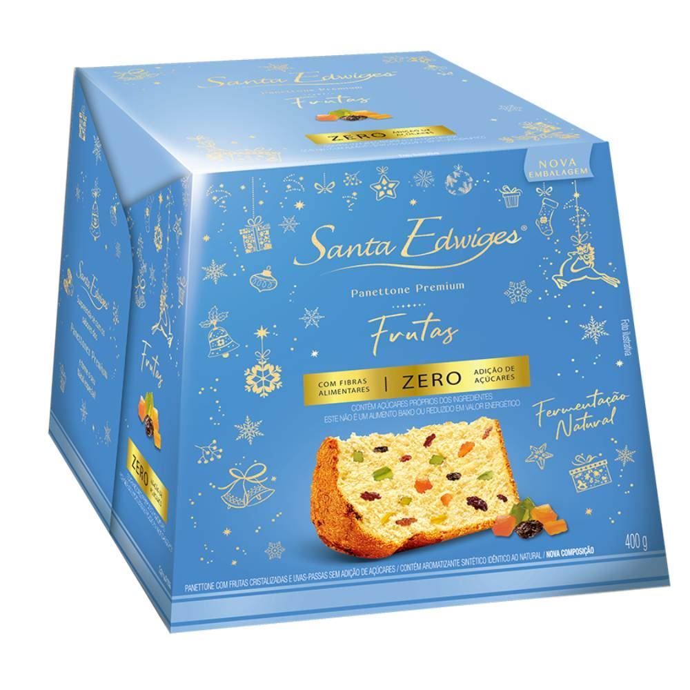 Panettone Zero Açucares 400G Santa Edwiges - Frutas e Uvas Passas