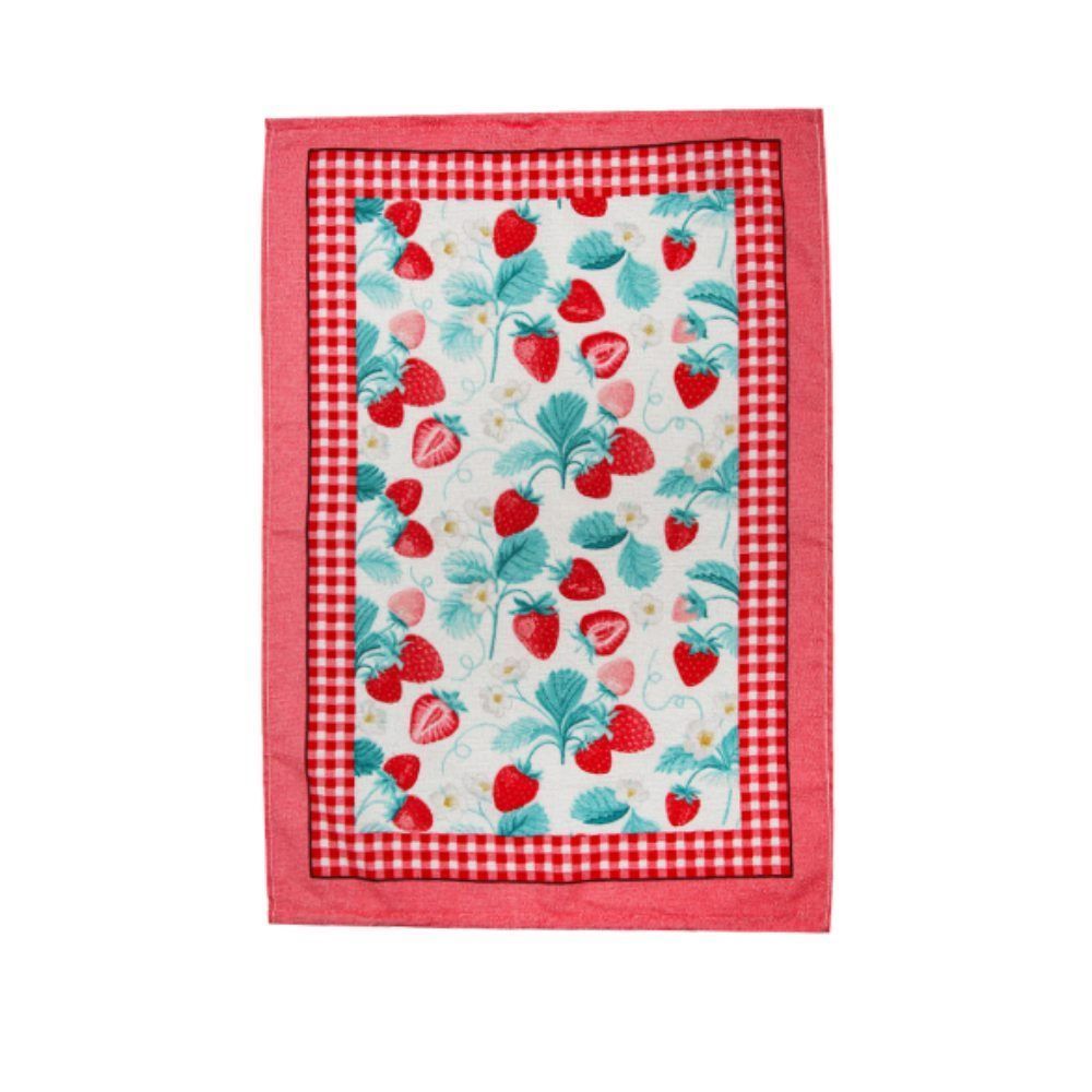Pano De Copa 100% Algodão Felpudo Döhler 1 Pç - Sortido Morangos