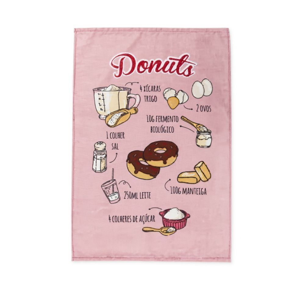 Pano de Copa 100% Algodão Felpudo Döhler 1 Pç - Sortido Donuts