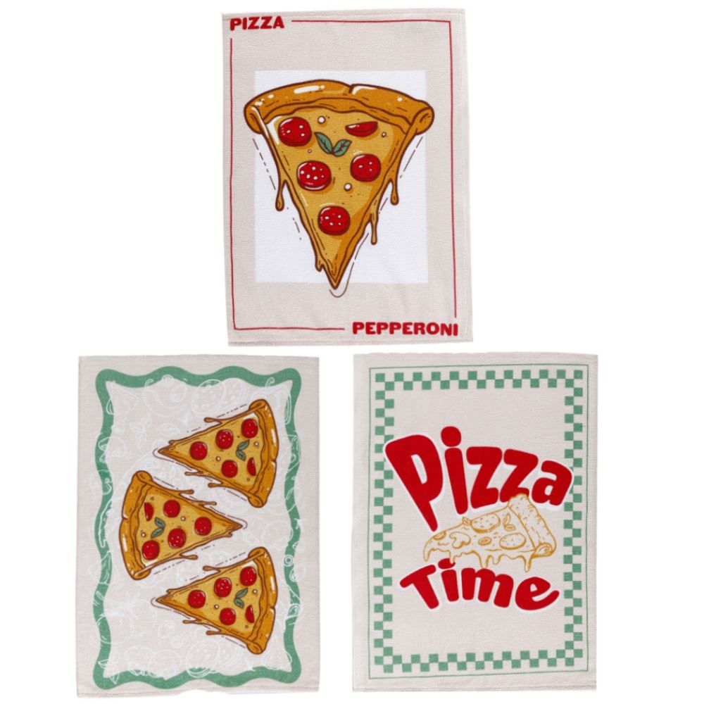 Pano de Copa Estampado 46 X 65Cm Teka - Pizza Teka