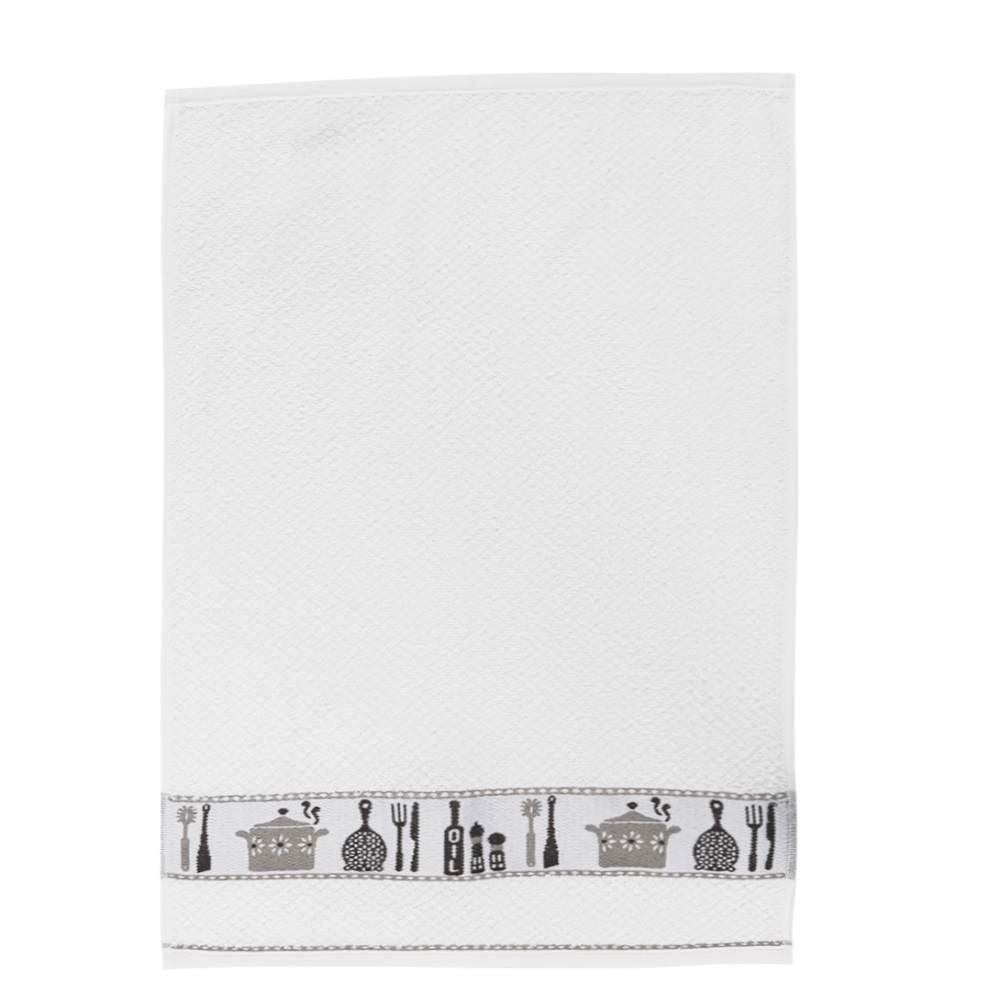 Pano De Copa 100% Algodão Gourmet Havan Casa 1 Pç - Panela Cinza