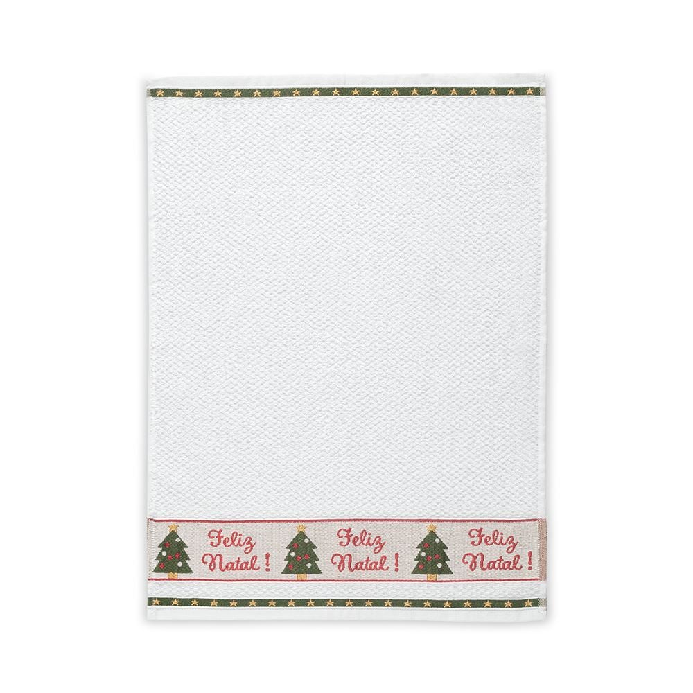 Pano De Copa Jacquard Natal Karsten - Feliz Natal Pinheiro
