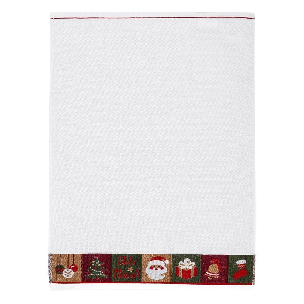 Pano de Copa Jacquard Natal Karsten - Símbolos De Natal