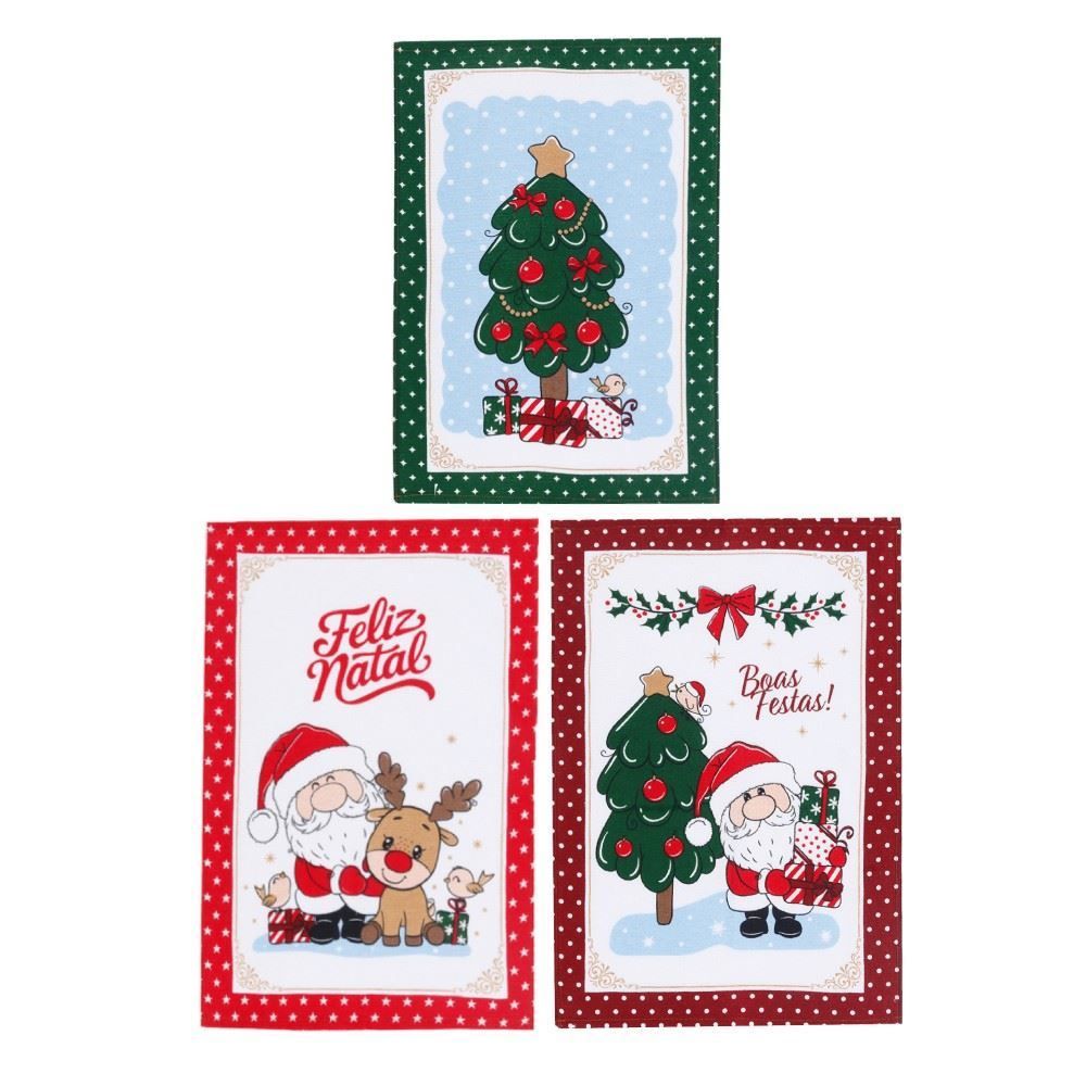 Pano De Copa Natal 45 X 65Cm Dohler - Noel Divertido