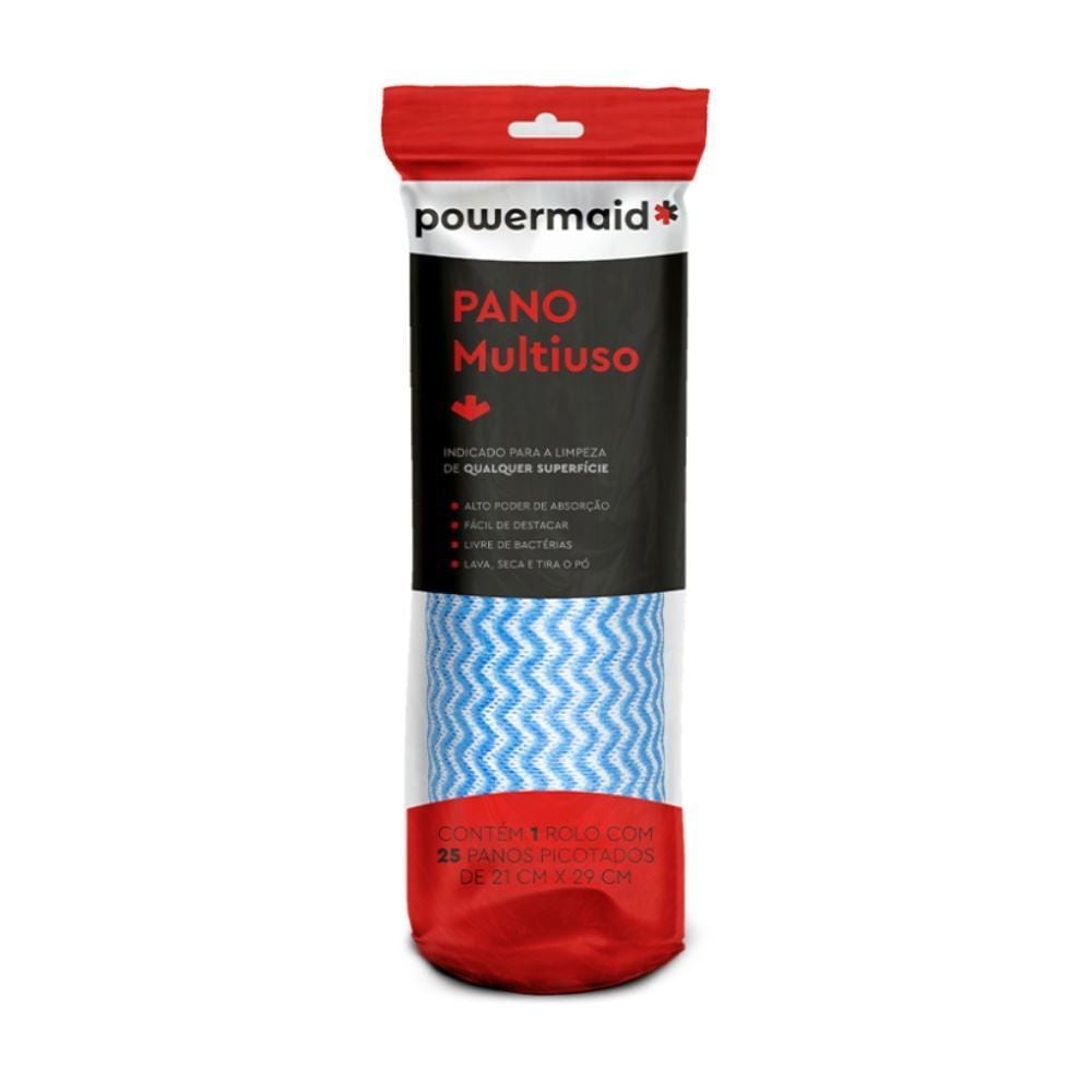 Pano Multiuso Rolo Camesa - 25 Unidades