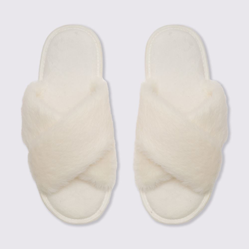 Pantufa Chinelo Tira Cruzada Camila Moretti - Off White 33-34