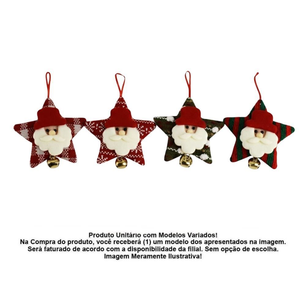 Papai Noel Estrela 13 Cm Rio Master - Sortido