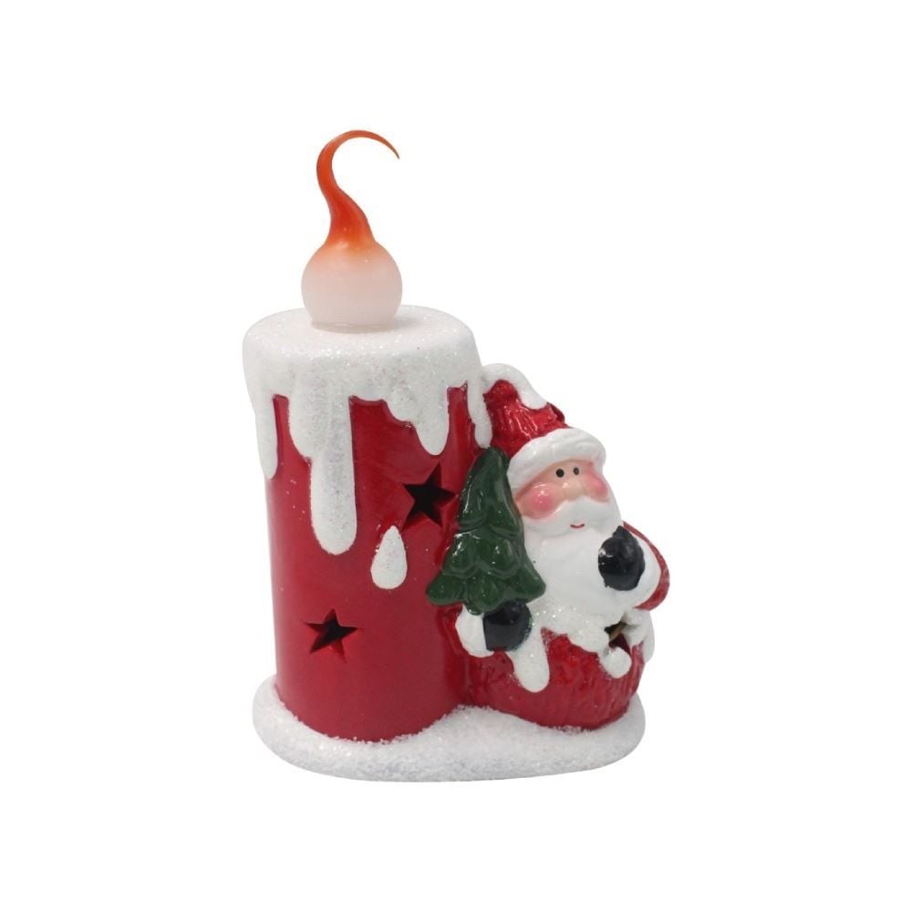 Papai Noel Vela Com Led Havan Casa 15Cm - Sortido