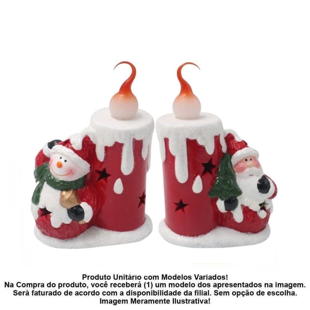 Papai Noel Vela Com Led Havan Casa 15Cm - Sortido