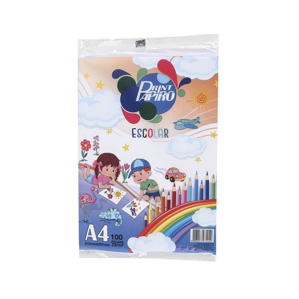 Papel A4 100 Folhas Sulfite Print Papiro - Branco