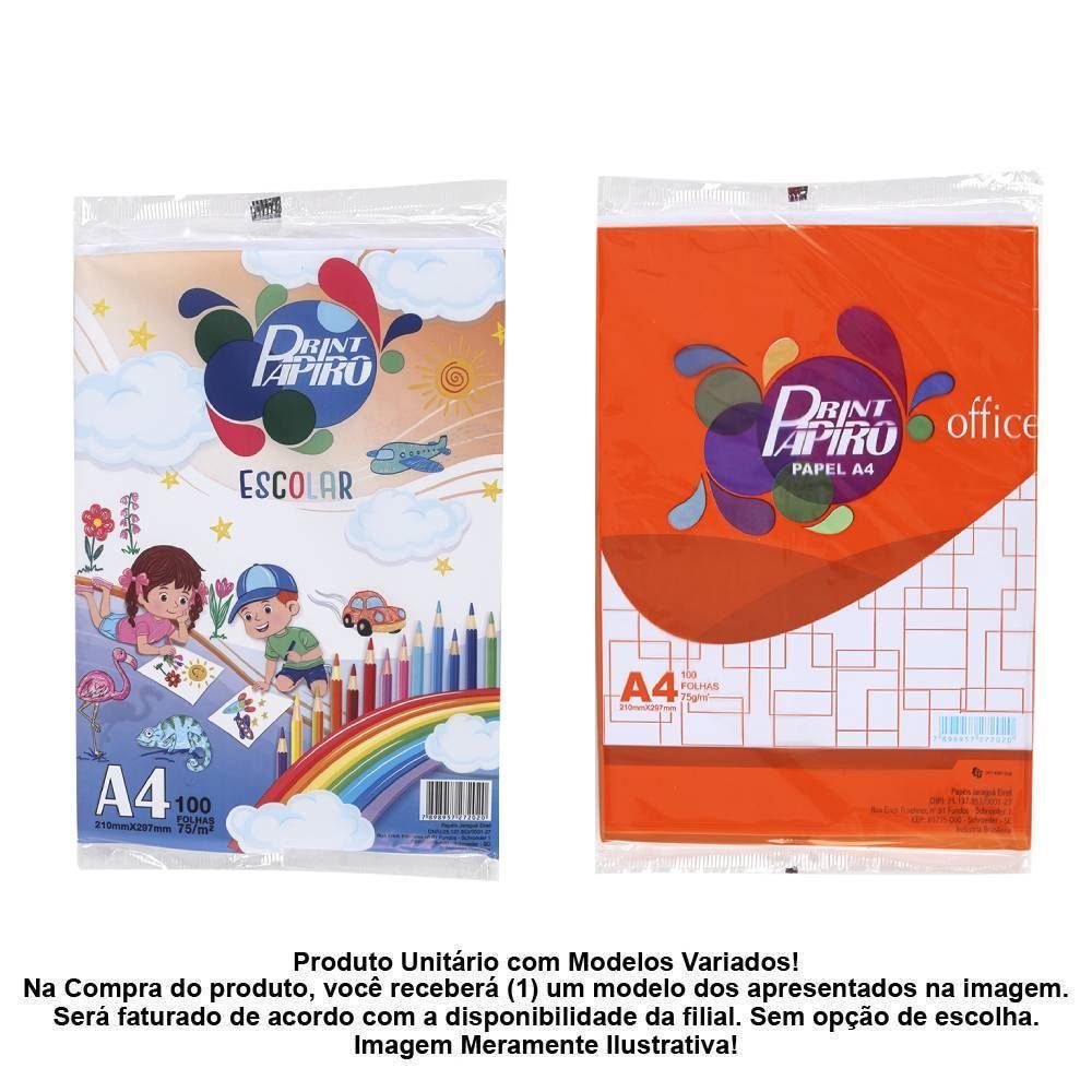 Papel A4 100 Folhas Sulfite Print Papiro - Branco