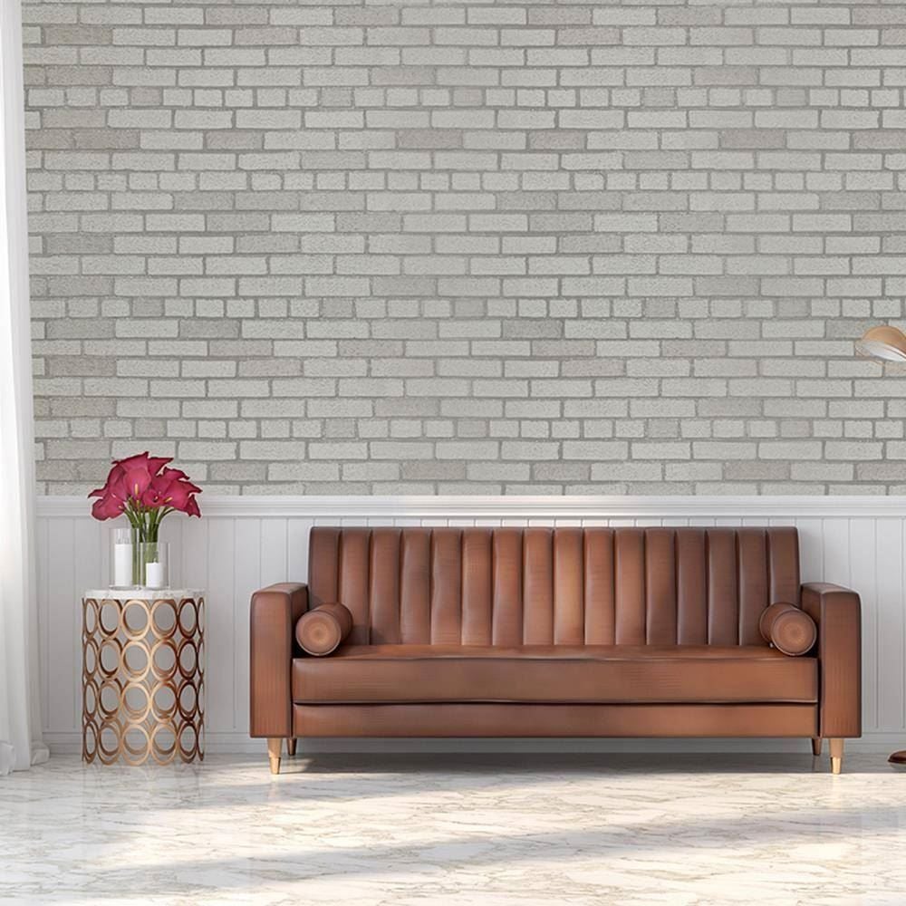 Papel Adesivo Auto Colante 0,45X2,00 M Havan - Tijolo Cinza