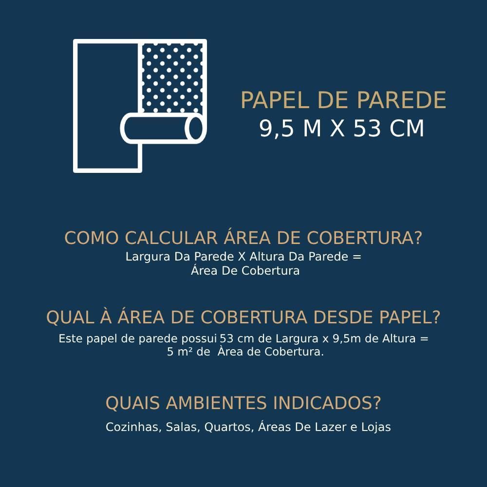 Papel De Parede Decorativo 9,5 M X 53 Cm Havan Casa - Tijolo Taupe