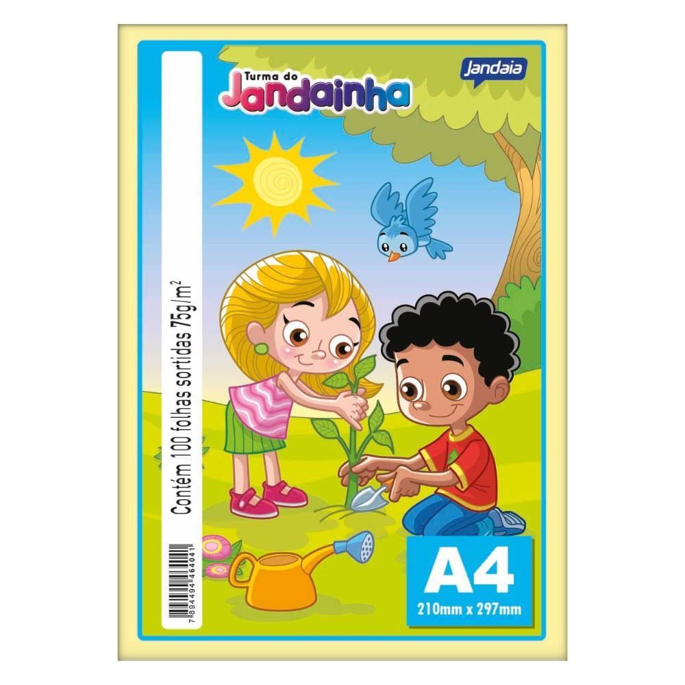 Papel Sulfite A4 4 Cores Jandainha 100 Folhas - 57103-77
